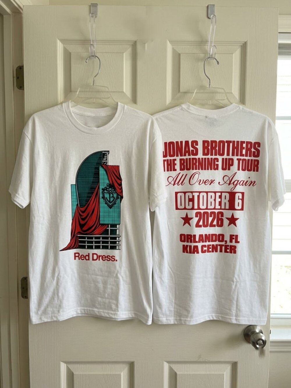 Gildan Jonas Brothers Burning Up All Over Again Orlando, FL City T-shirt